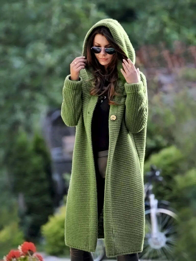 Clara | Cárdigan de lana con gorro