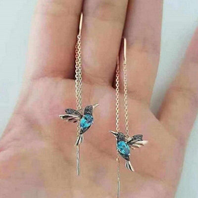 Pendientes Colibrí en Oro Fino