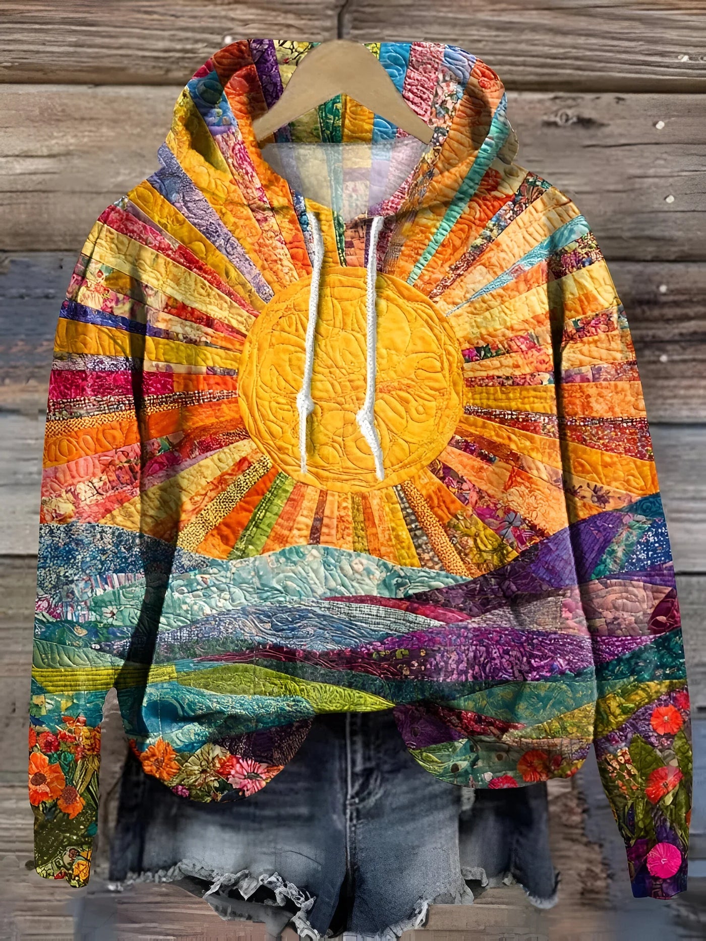 Clara™ | Sudadera con Capucha Amanecer Colorido