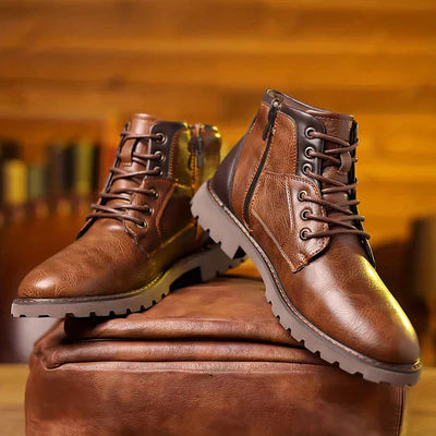 Jethro™ | Botas de Cordones de Cuero Premium