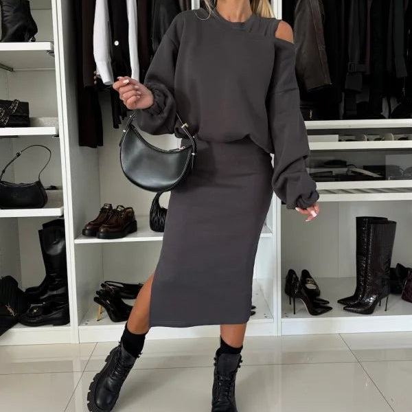 Sandra | Conjunto de dos piezas de vestido sin mangas y top