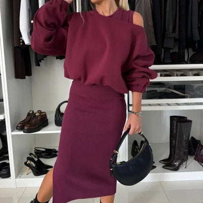 Sandra | Conjunto de dos piezas de vestido sin mangas y top