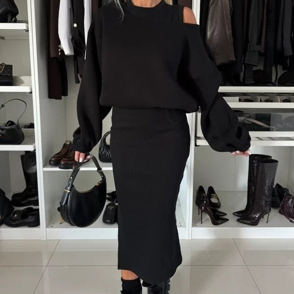 Sandra | Conjunto de dos piezas de vestido sin mangas y top