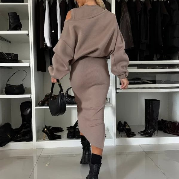 Sandra | Conjunto de dos piezas de vestido sin mangas y top