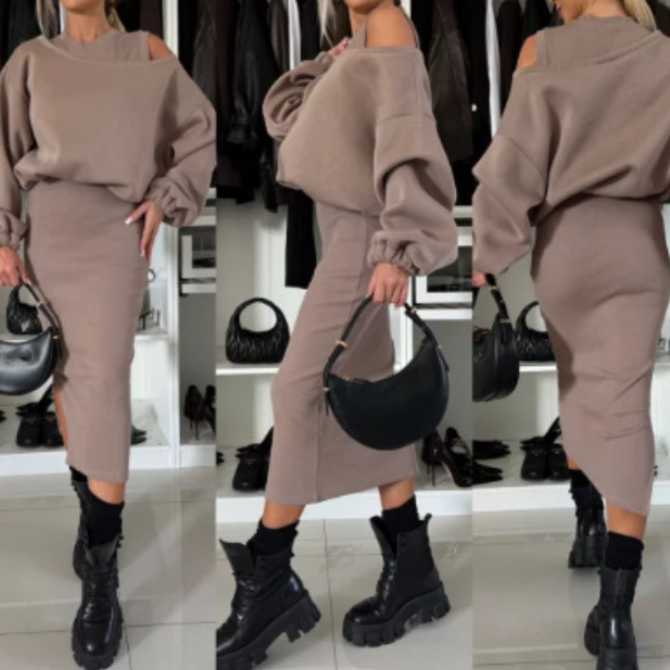 Sandra | Conjunto de dos piezas de vestido sin mangas y top