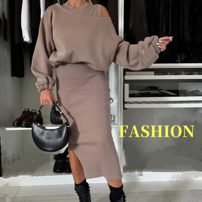 Sandra | Conjunto de dos piezas de vestido sin mangas y top