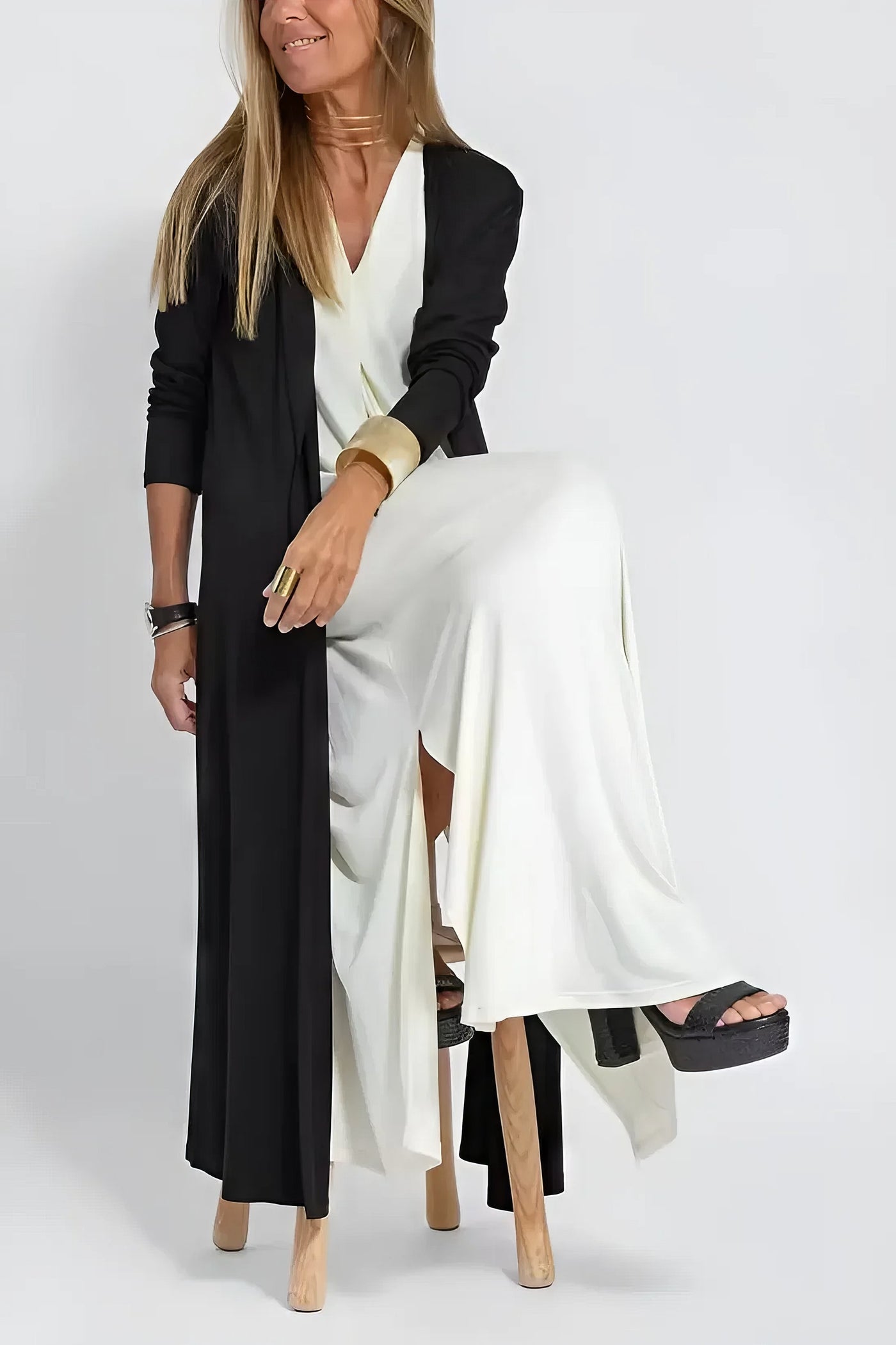 Elise™ | Vestido largo elegante con cárdigan a juego incluido para un toque distinguido