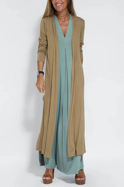 Elise™ | Vestido largo elegante con cárdigan a juego incluido para un toque distinguido